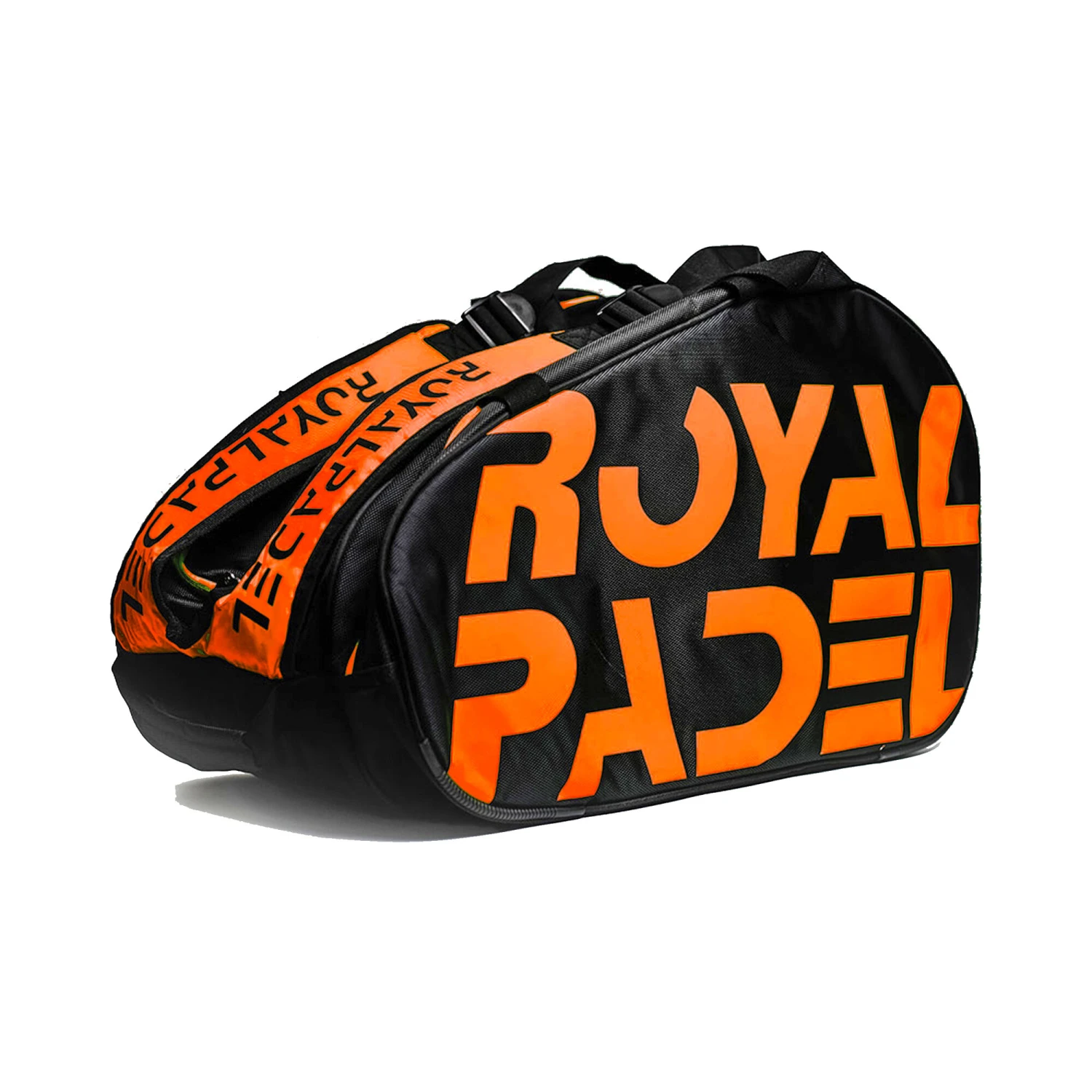 XL Naranja Fluor Padel Racket Bag - Orange, Black