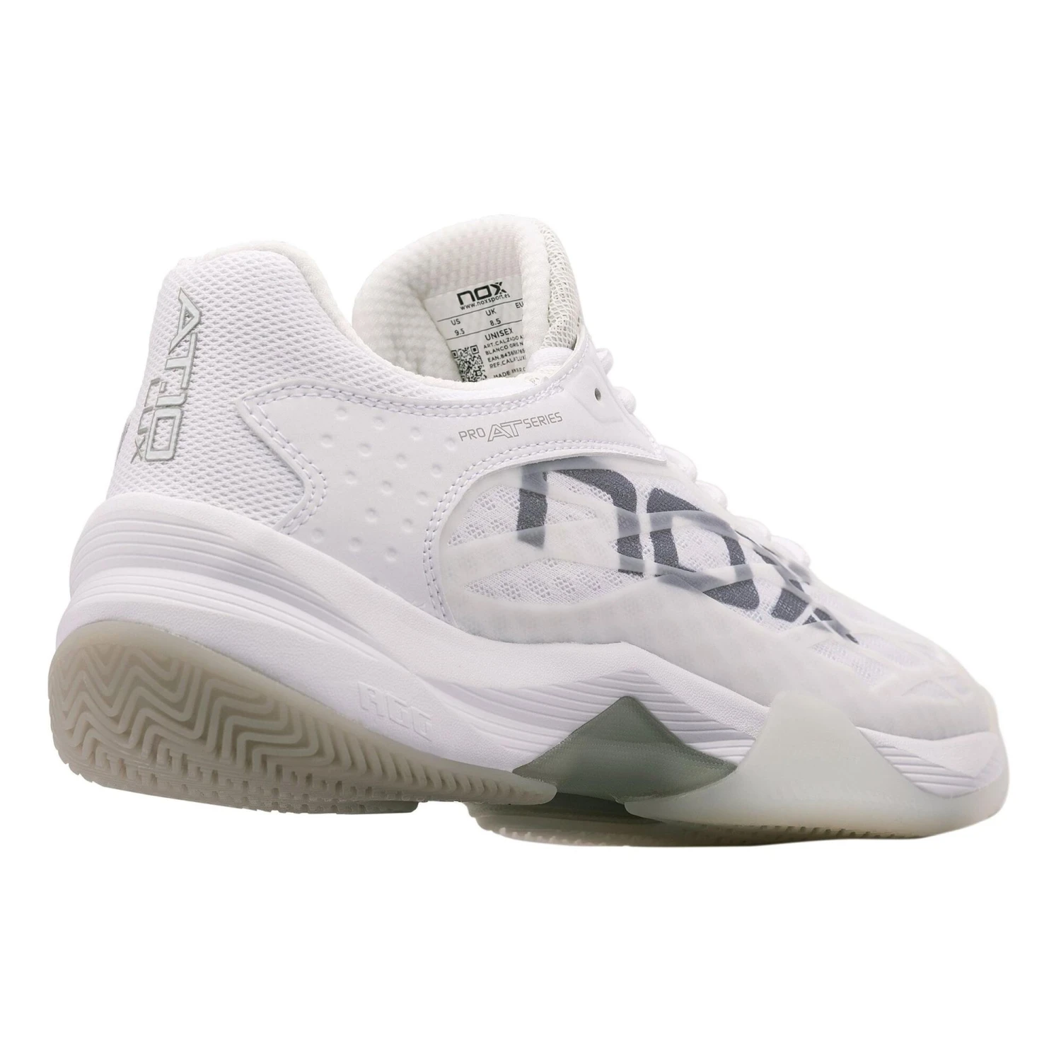 NOX AT10 Lux Padel Shoe Women - White, Grey - Image 8