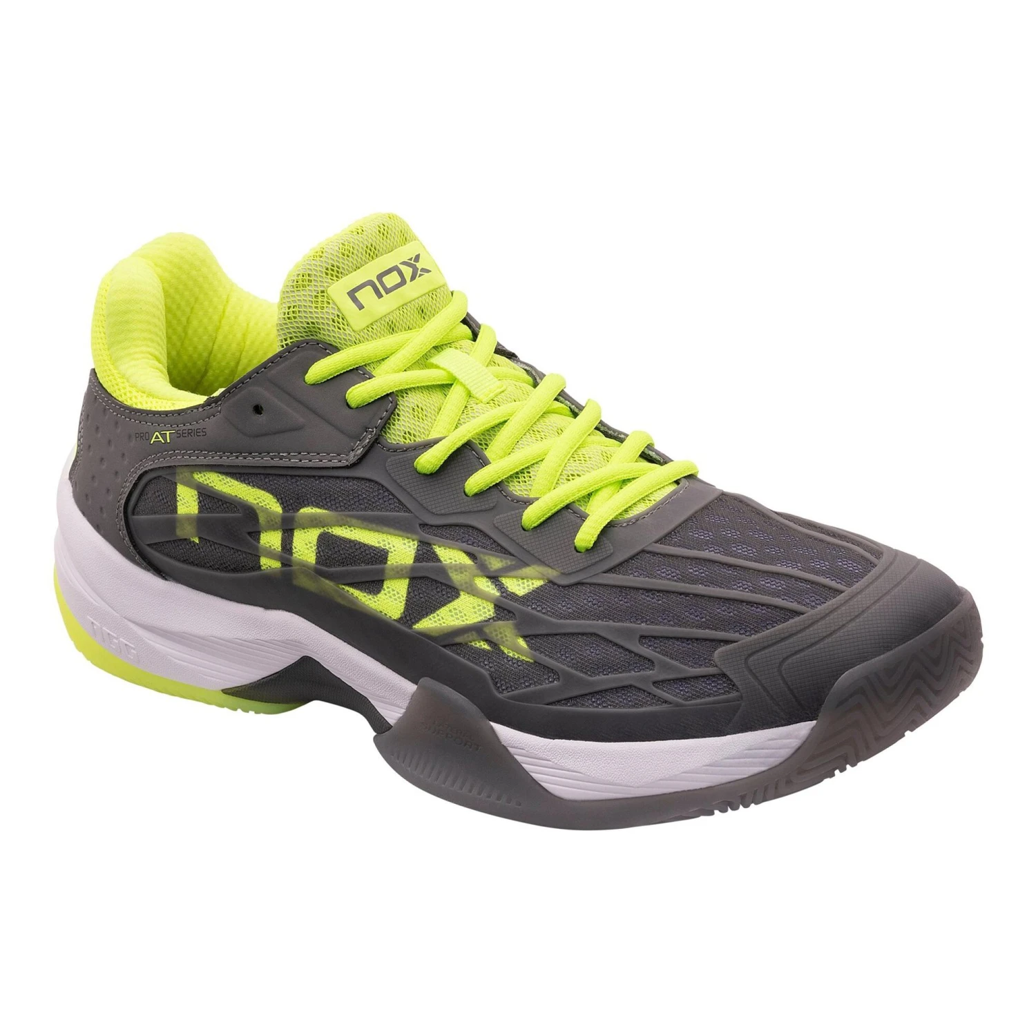 NOX AT10 Lux Padel Shoe Men - Grey, Neon Yellow - Image 4