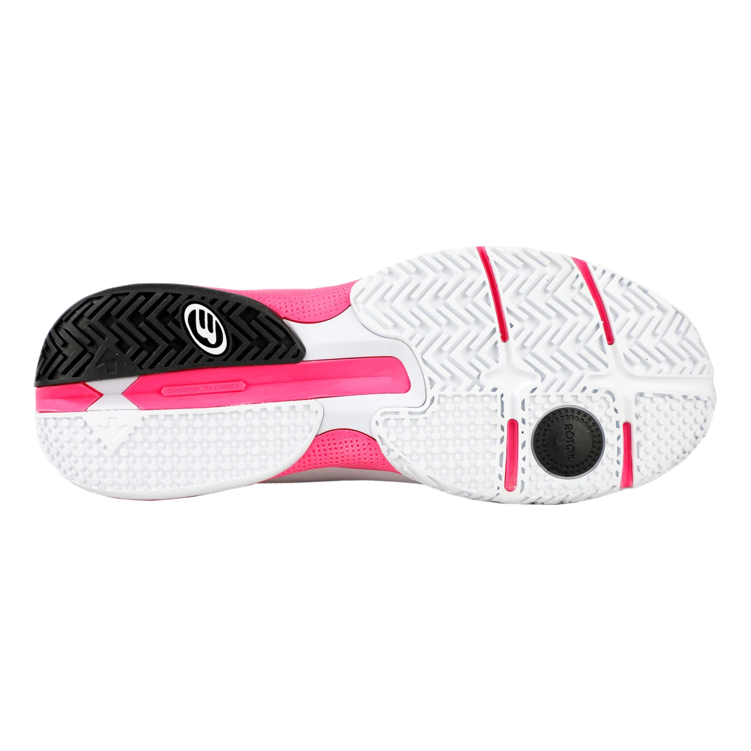 BULLPADEL Flow Hybrid Fly 21 Padel Shoe Women - White, Pink - Image 4