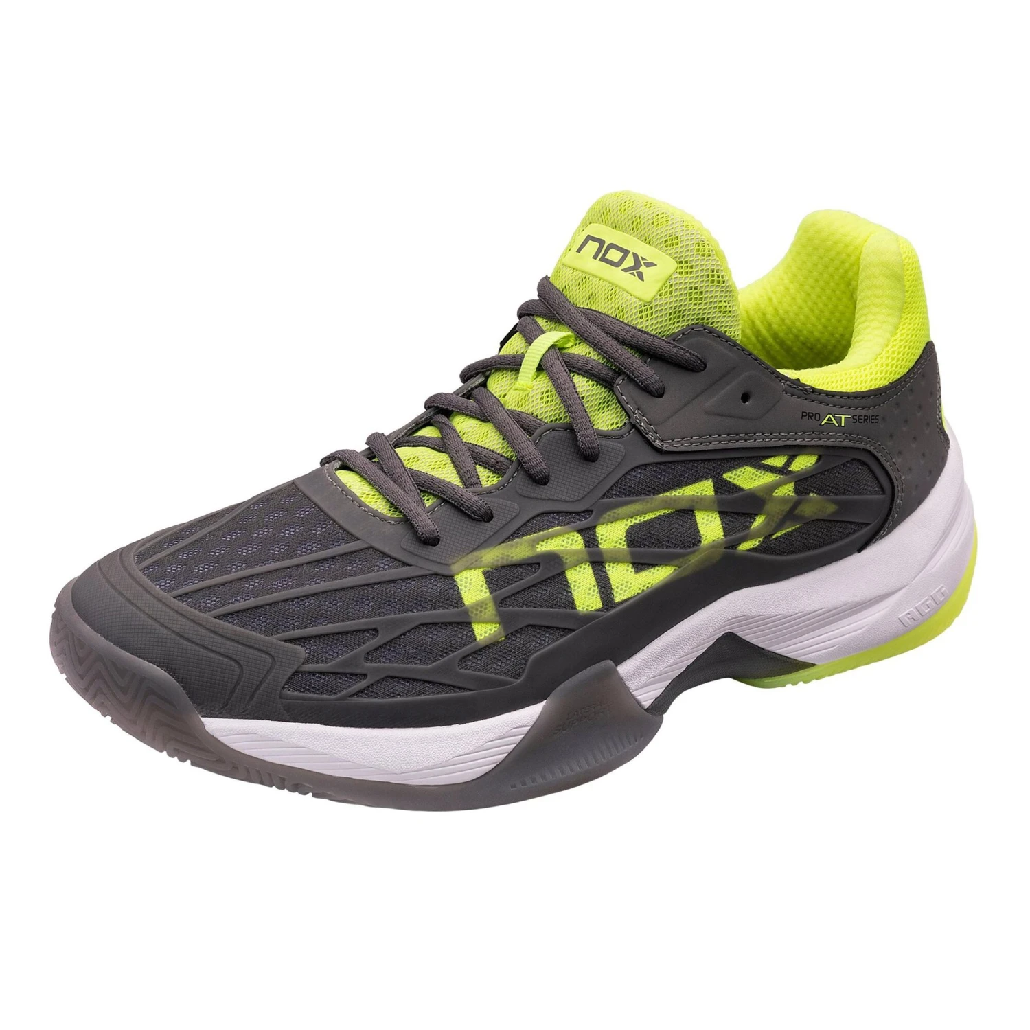NOX AT10 Lux Padel Shoe Men - Grey, Neon Yellow - Image 7