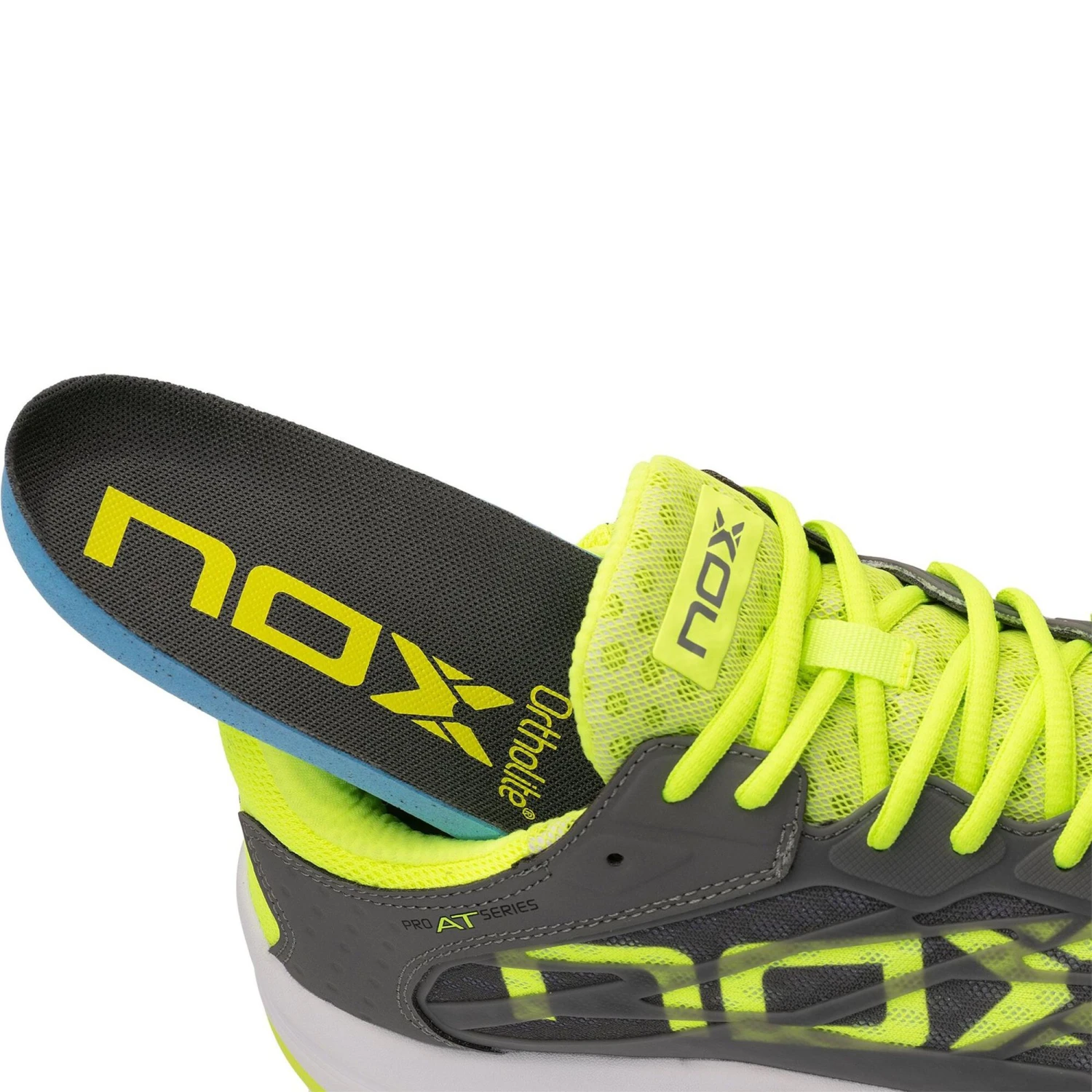 NOX AT10 Lux Padel Shoe Men - Grey, Neon Yellow - Image 11