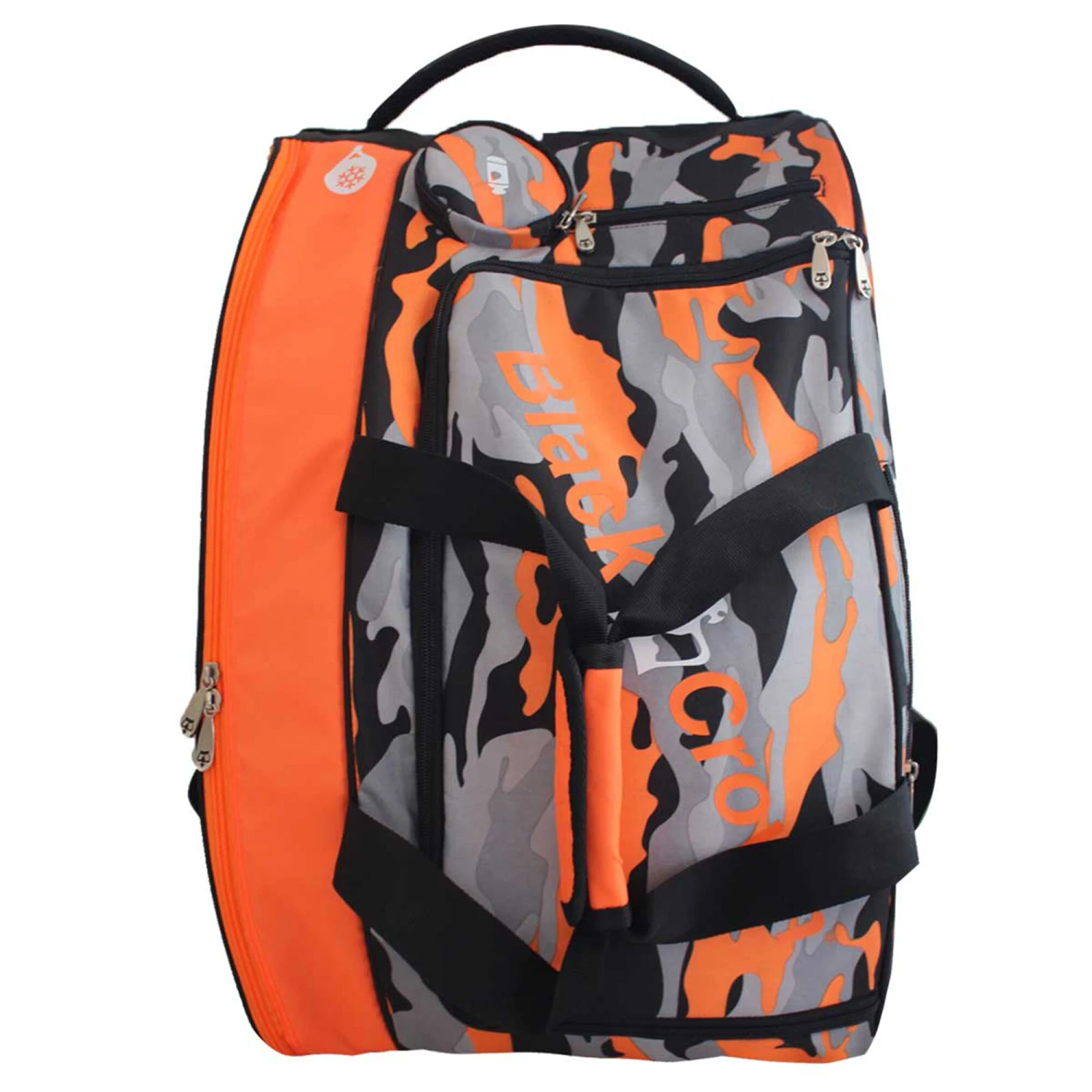 BLACK CROWN Work 2020 Padel Racket Bag - Black, Orange - Image 3