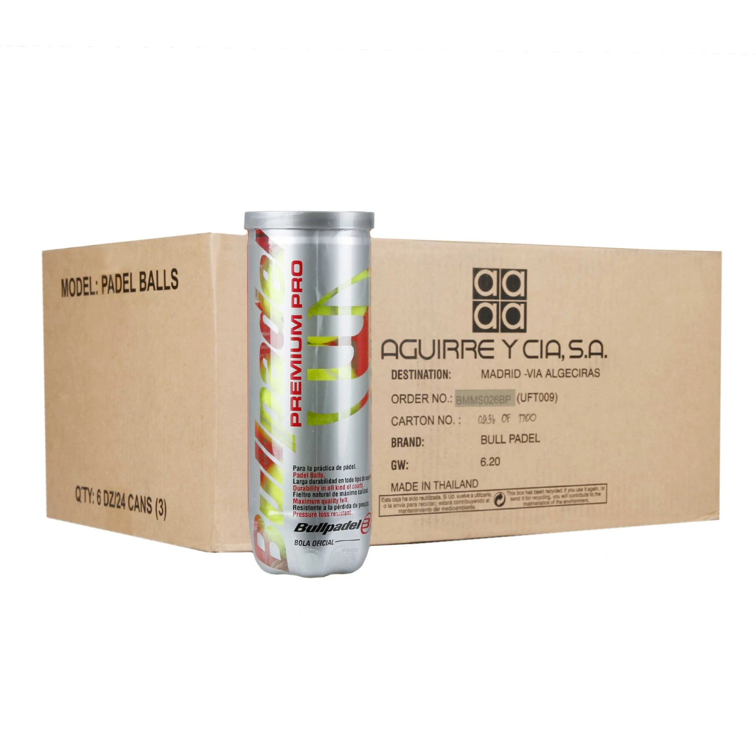 BULLPADEL Premium Pro 24x 3 Ball Tube In A Box