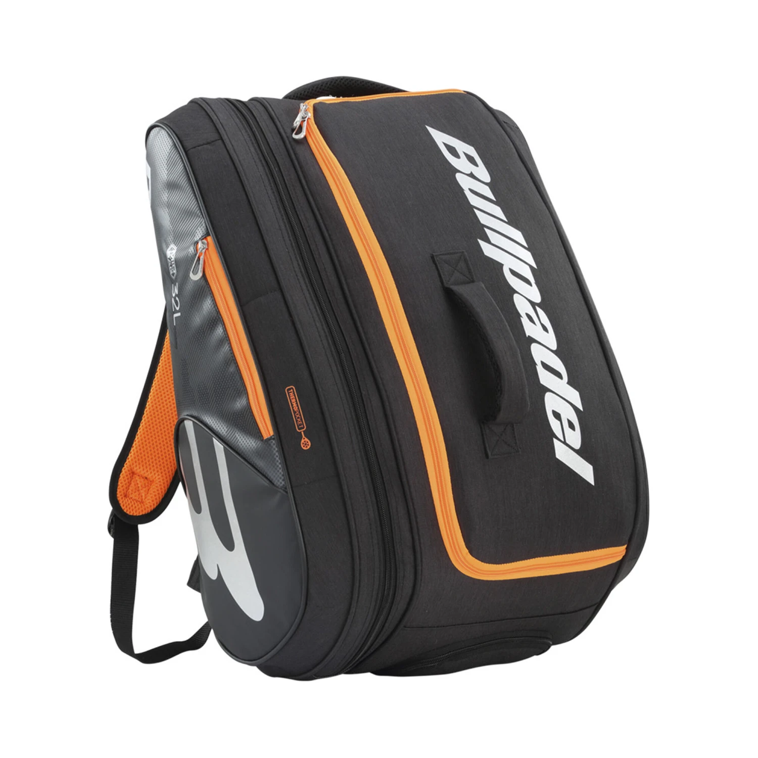 BULLPADEL BPP-20002 Mid Capacity 2020 Padel Racket Bag - Black, Orange - Image 4