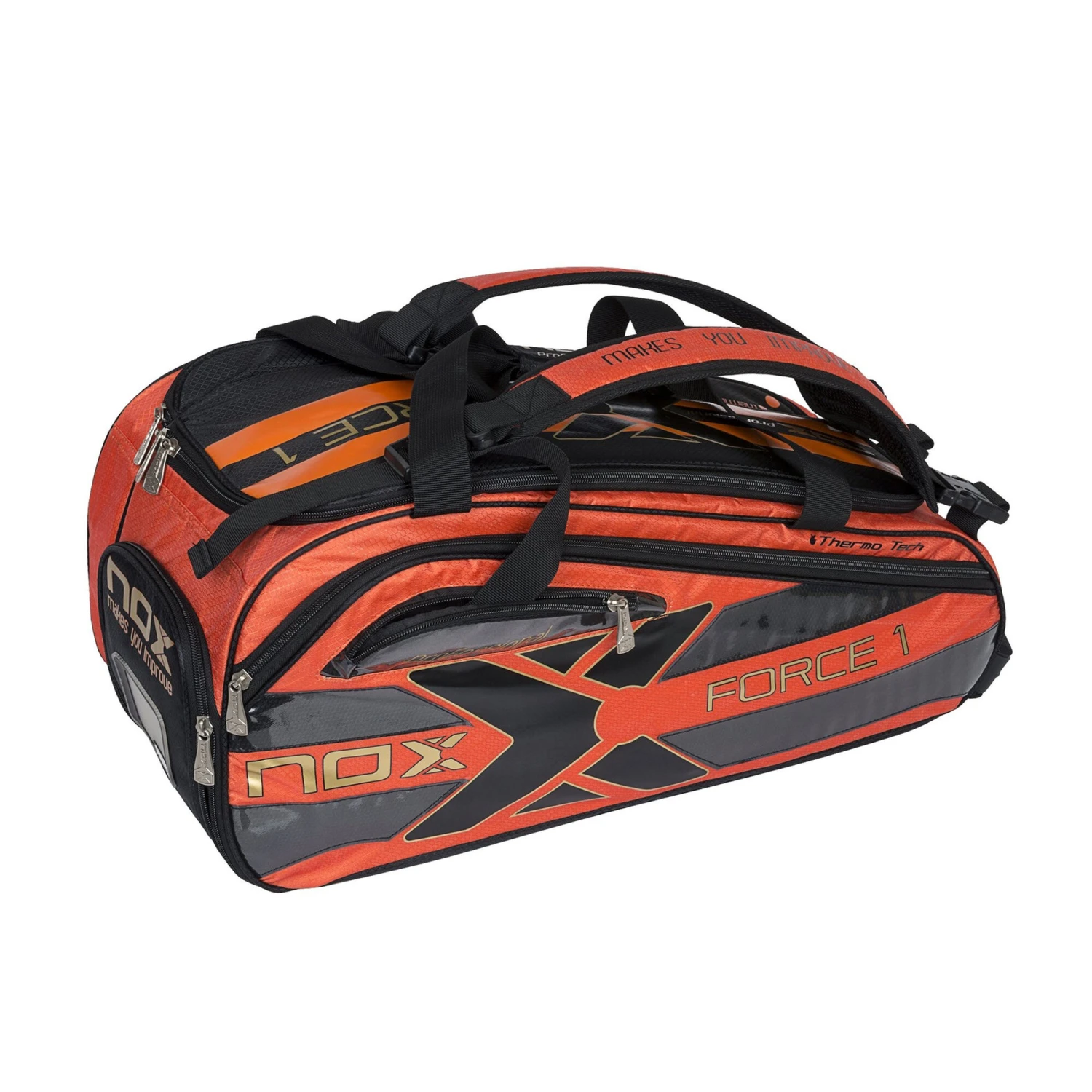 NOX FORCE 1 Padel Racket Bag - Orange - Image 4