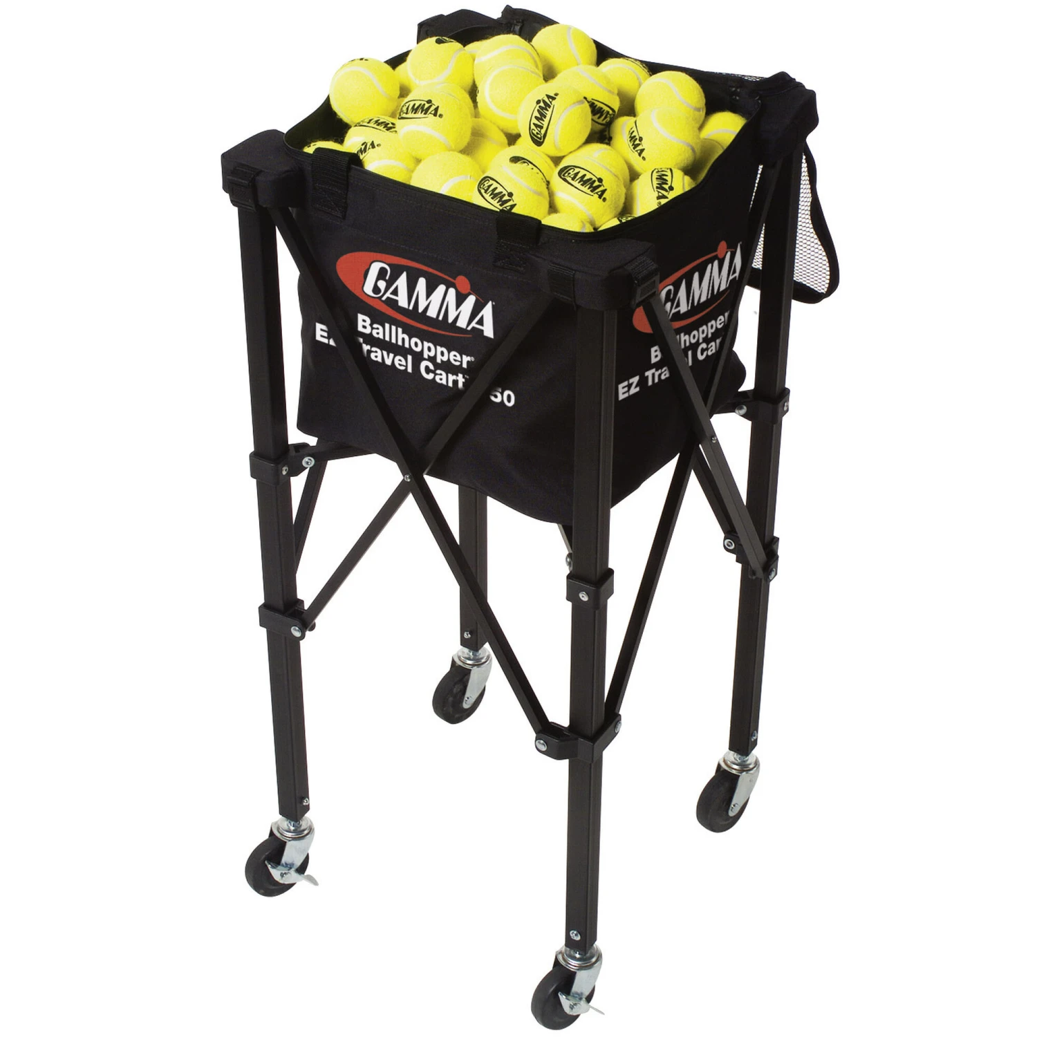 GAMMA EZ Travel Cart 150 Ball Cart With Wheels - Black