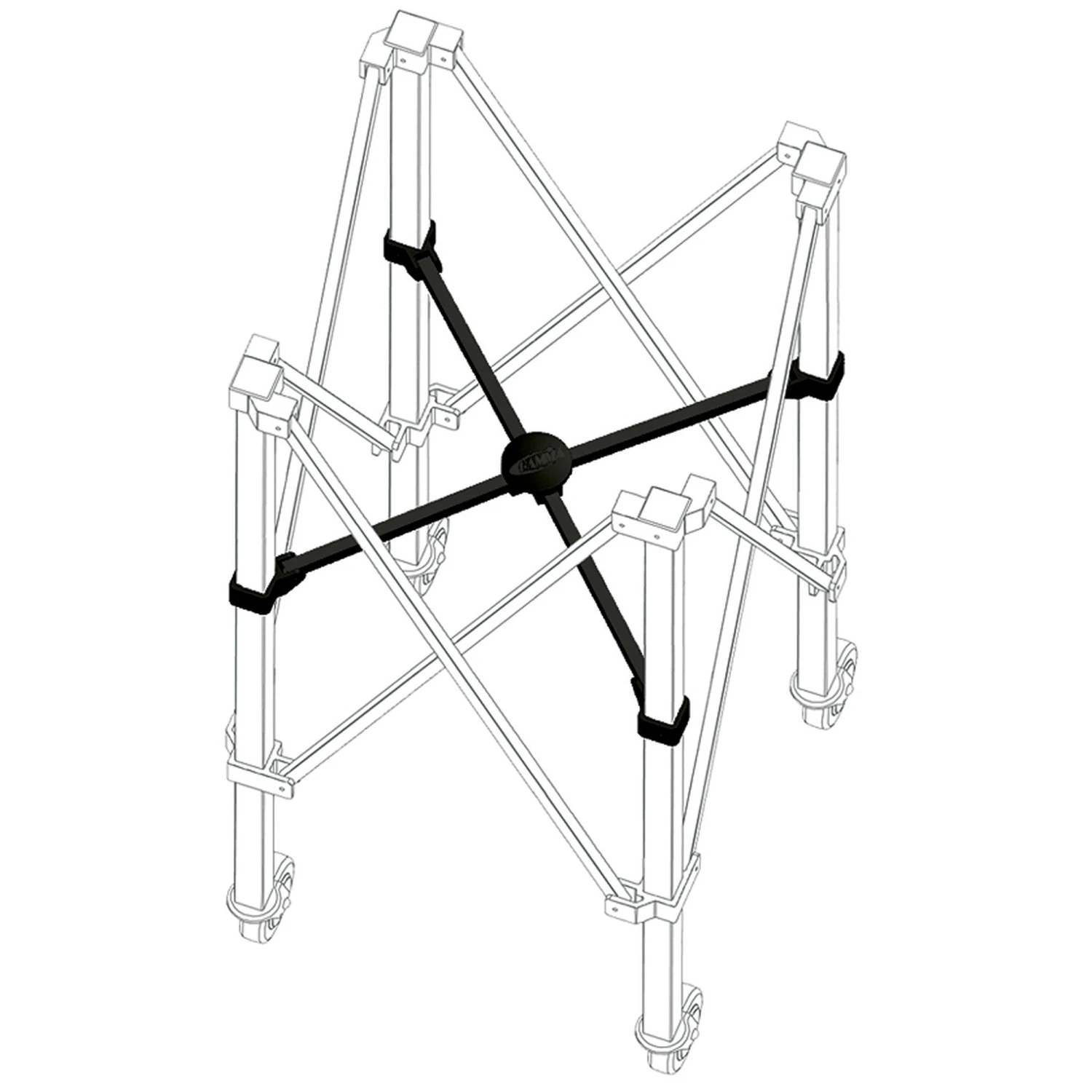 GAMMA EZ Travel Cart 150 Ball Cart With Wheels - Black - Image 4