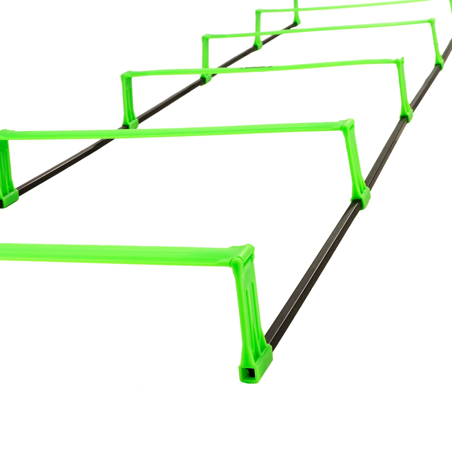 Koordinationsleiter Mit Hürde 2m Training Aids 2m - Black, Green - Image 2