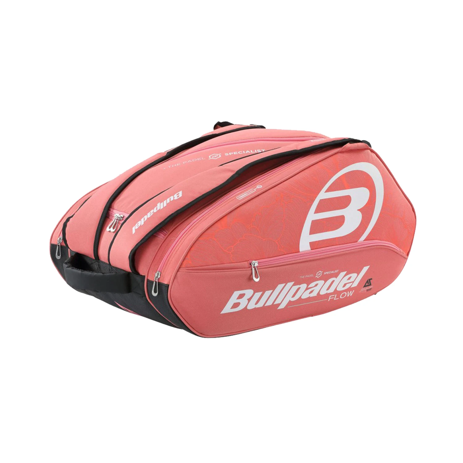BULLPADEL FLOW Padel Racket Bag - Coral, Black