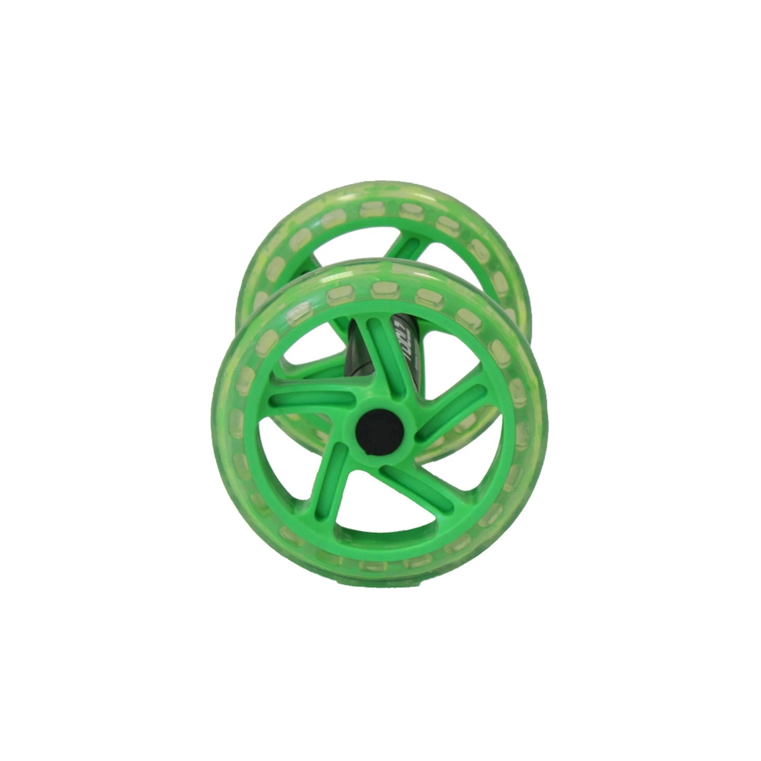 Exercise Wheel - Dual Training Device - Green, Black - Image 2