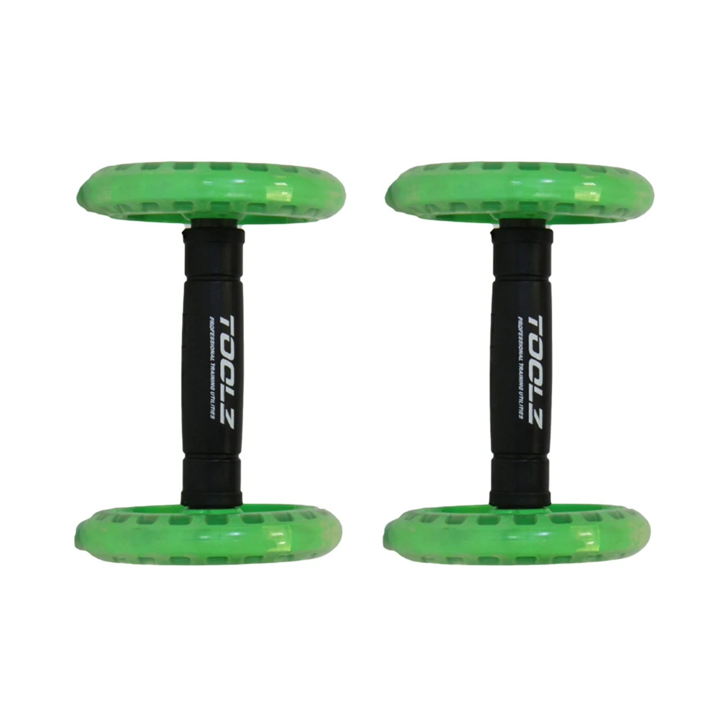 Exercise Wheel - Dual Training Device - Green, Black - Image 4