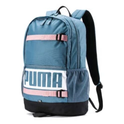 Puma Deck Medium Sports Bag - Light Blue, White
