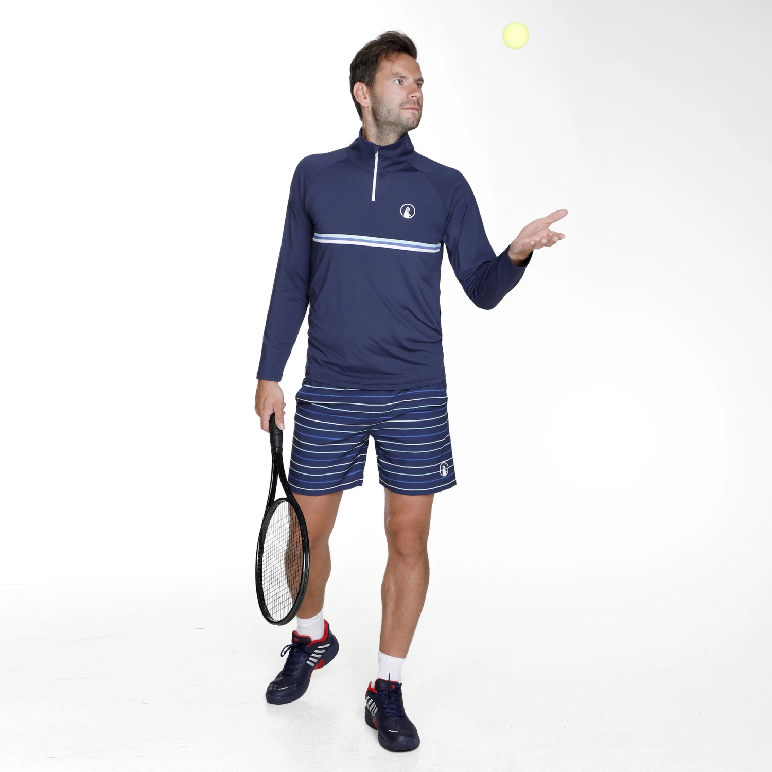 Ocean AOP Stripe Smash Shorts Men - Blue - Image 3