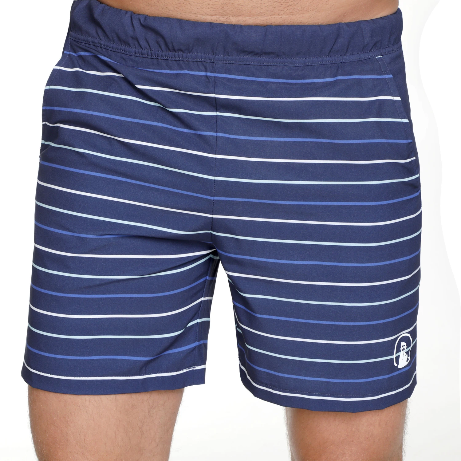 Ocean AOP Stripe Smash Shorts Men - Blue - Image 7