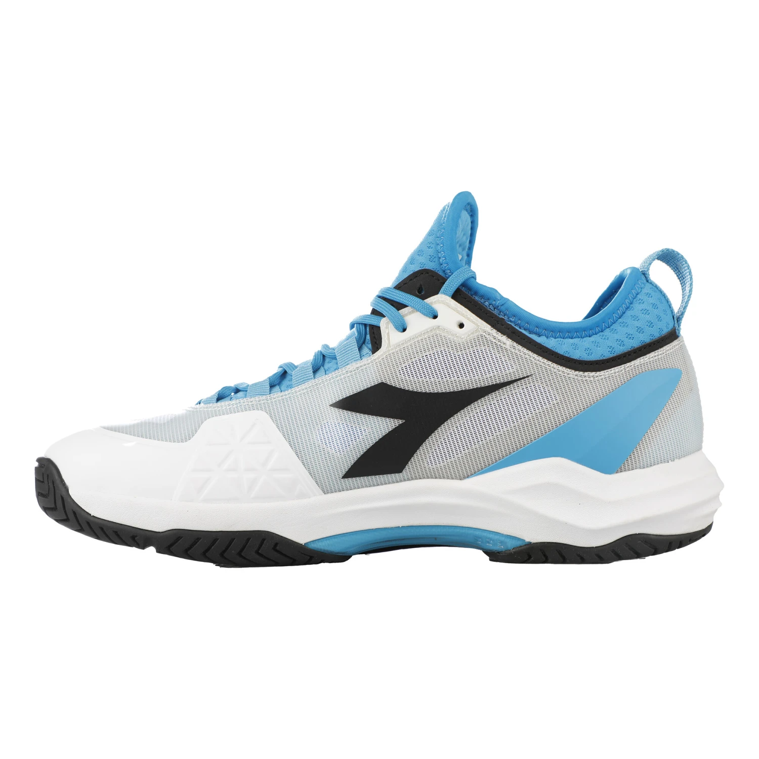 Diadora Speed Blushield Fly 3+ All Court Shoe Men - White, Turquoise - Image 2