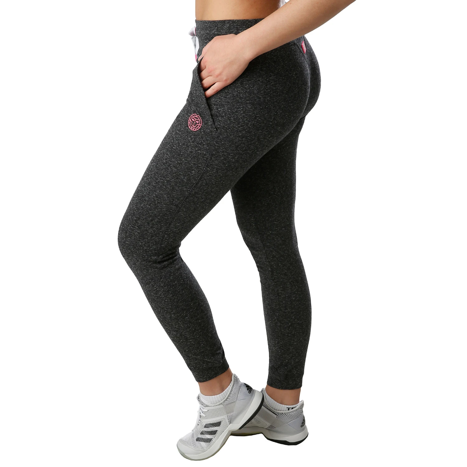 BIDI BADU Perla Basic Training Pants Women - Dark Grey, Pink - Image 4