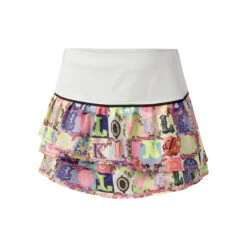 Lucky Lane Tier Skirt Girls - White, Multicoloured