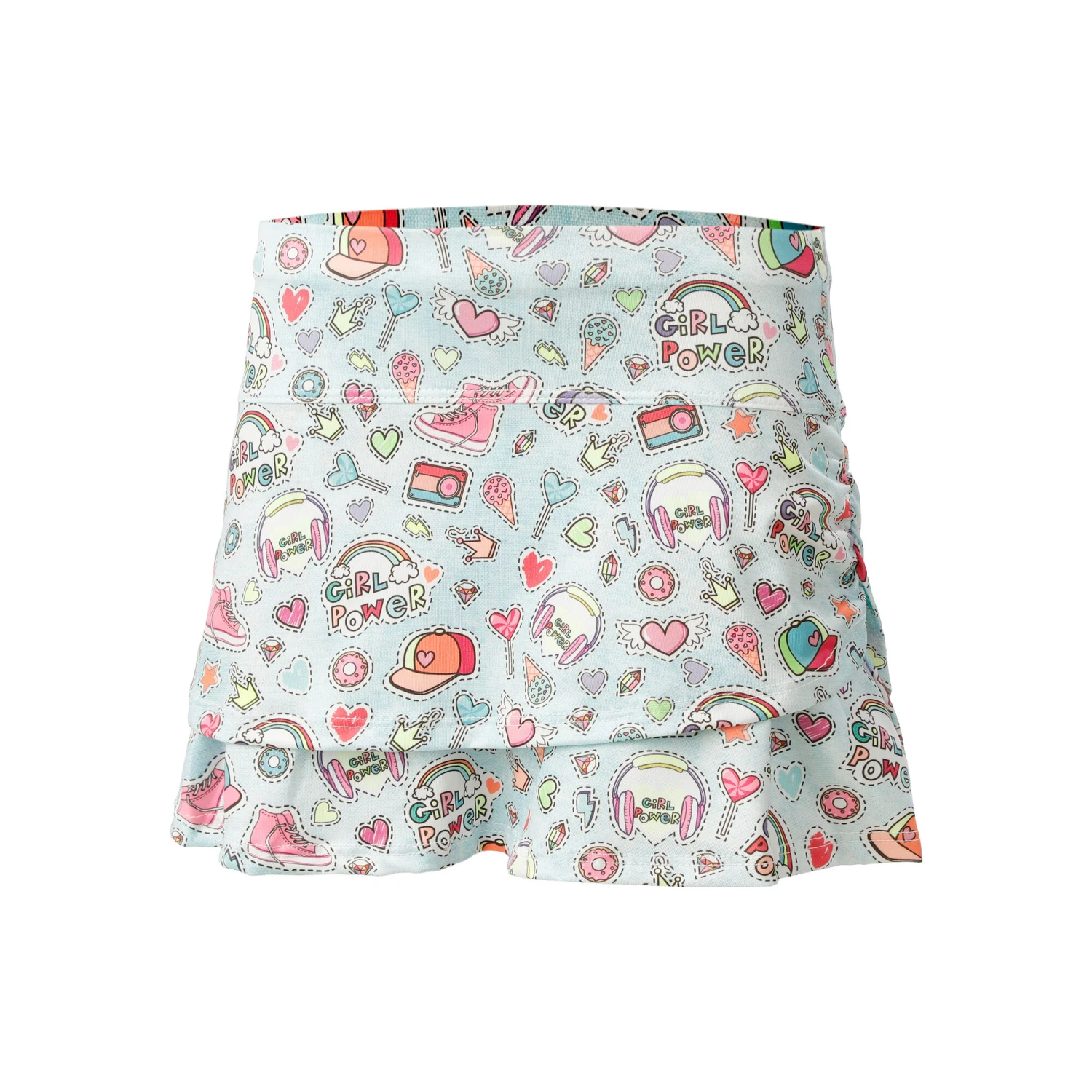 Follow The Beat With Back Pocket Skirt Girls - Light Blue, Multicoloured