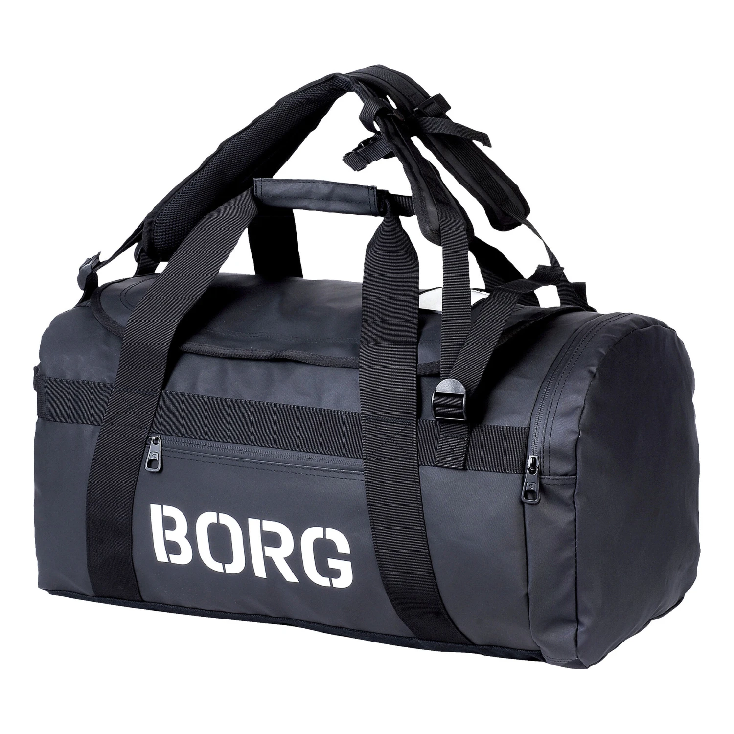 BJØRN BORG Duffle 35L Sports Bag - Black, White - Image 4