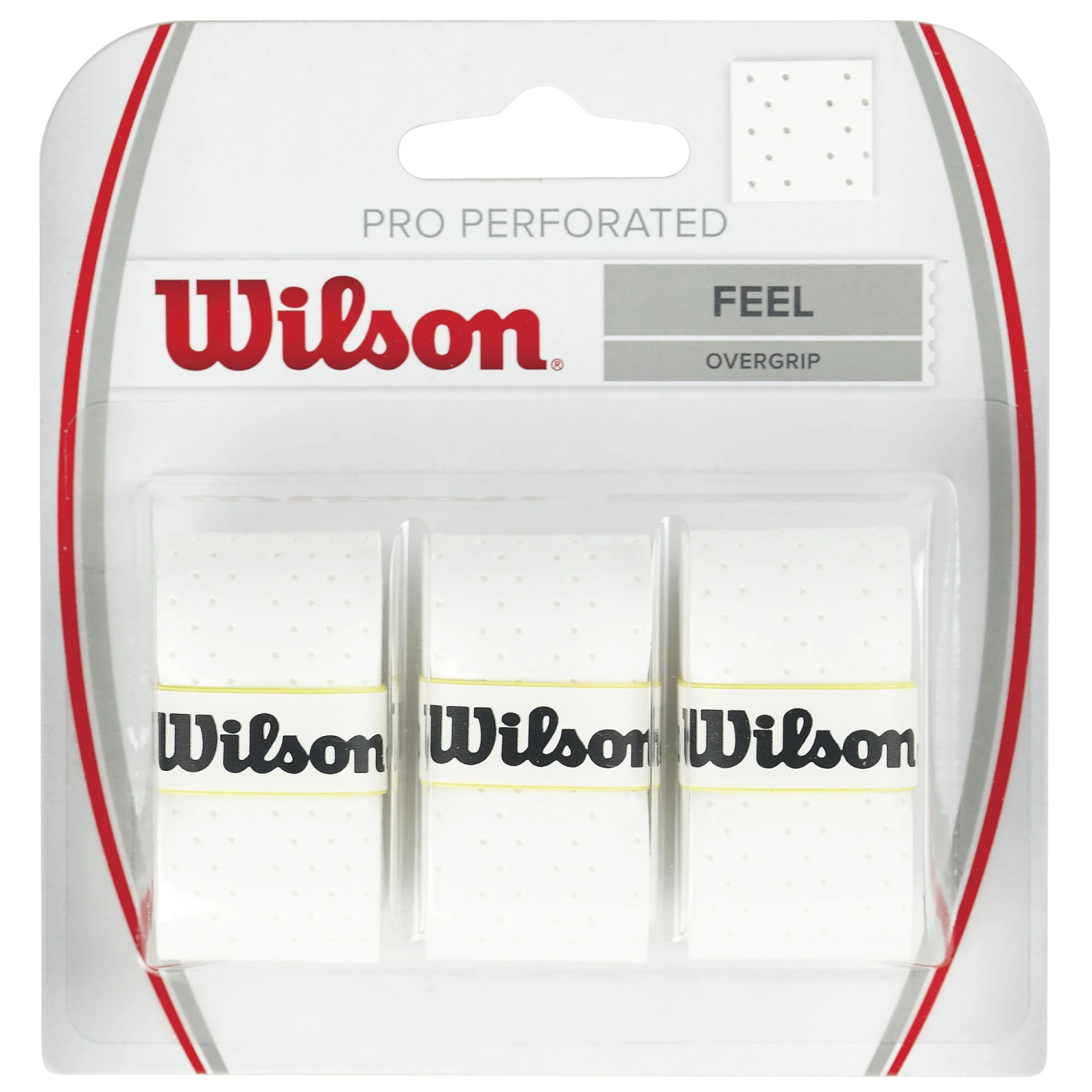 Wilson Pro Overgrip Perforated 3 Pack - White