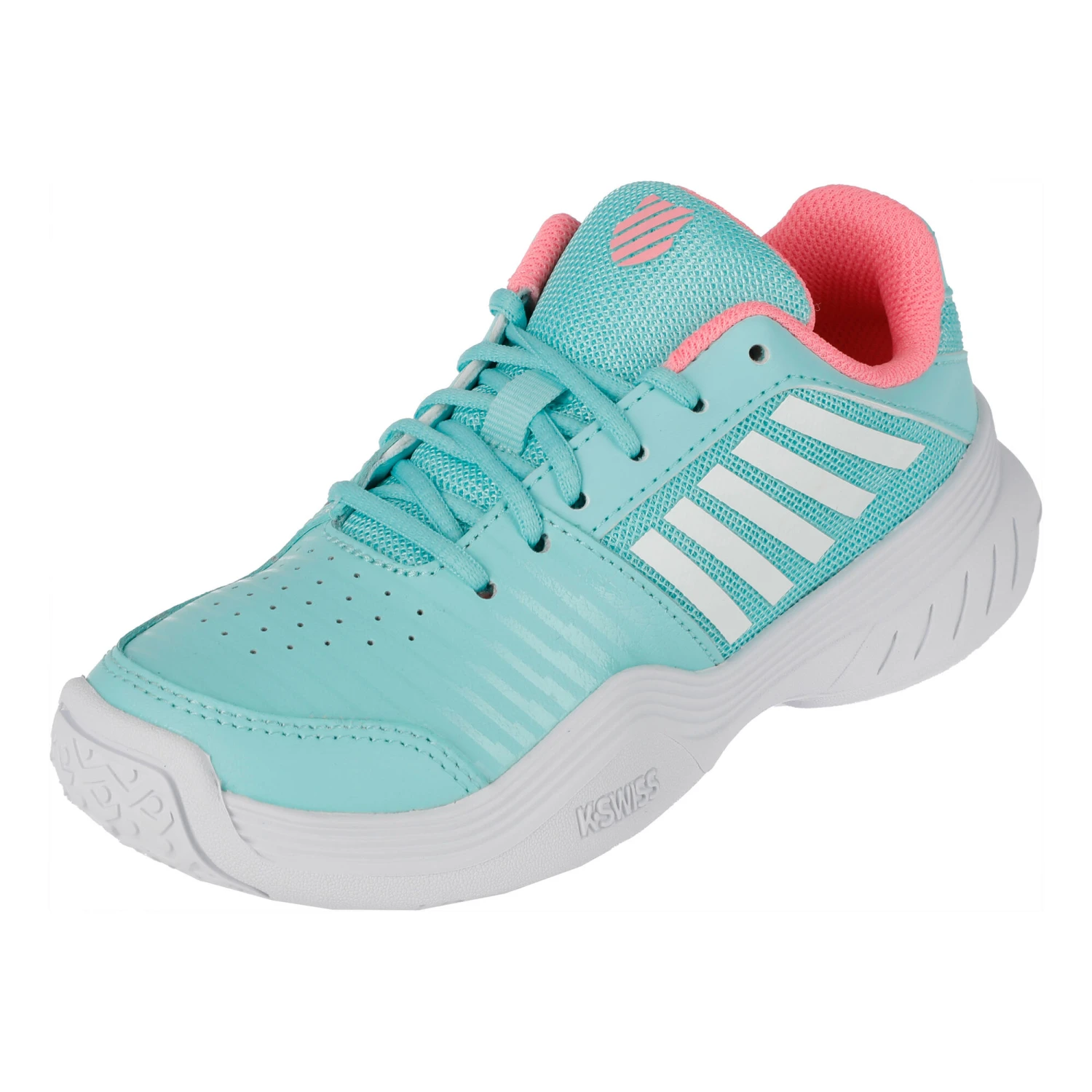 K-Swiss Express Court Omni Clay Court Shoe Kids - Turquoise, Pink - Image 4