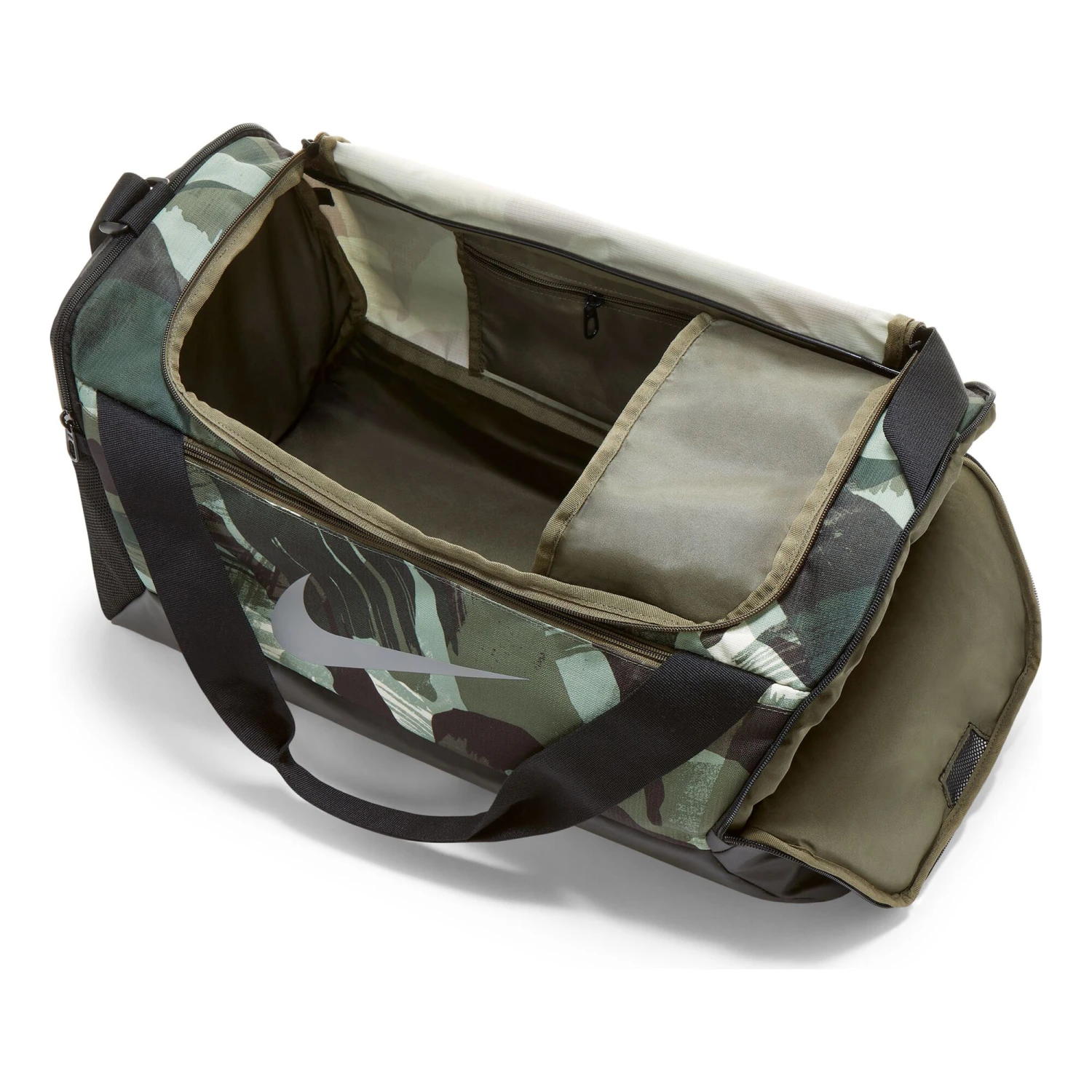 Nike Brasilia Sports Bag - Olive, Black - Image 5