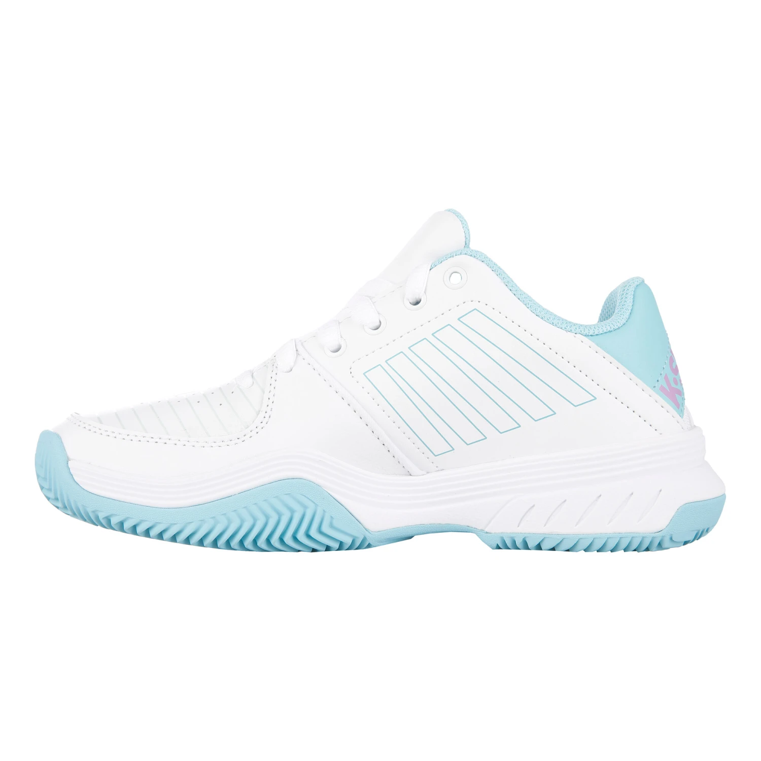 K-Swiss Court Express Clay Court Shoe Women - White, Light Blue - Image 2