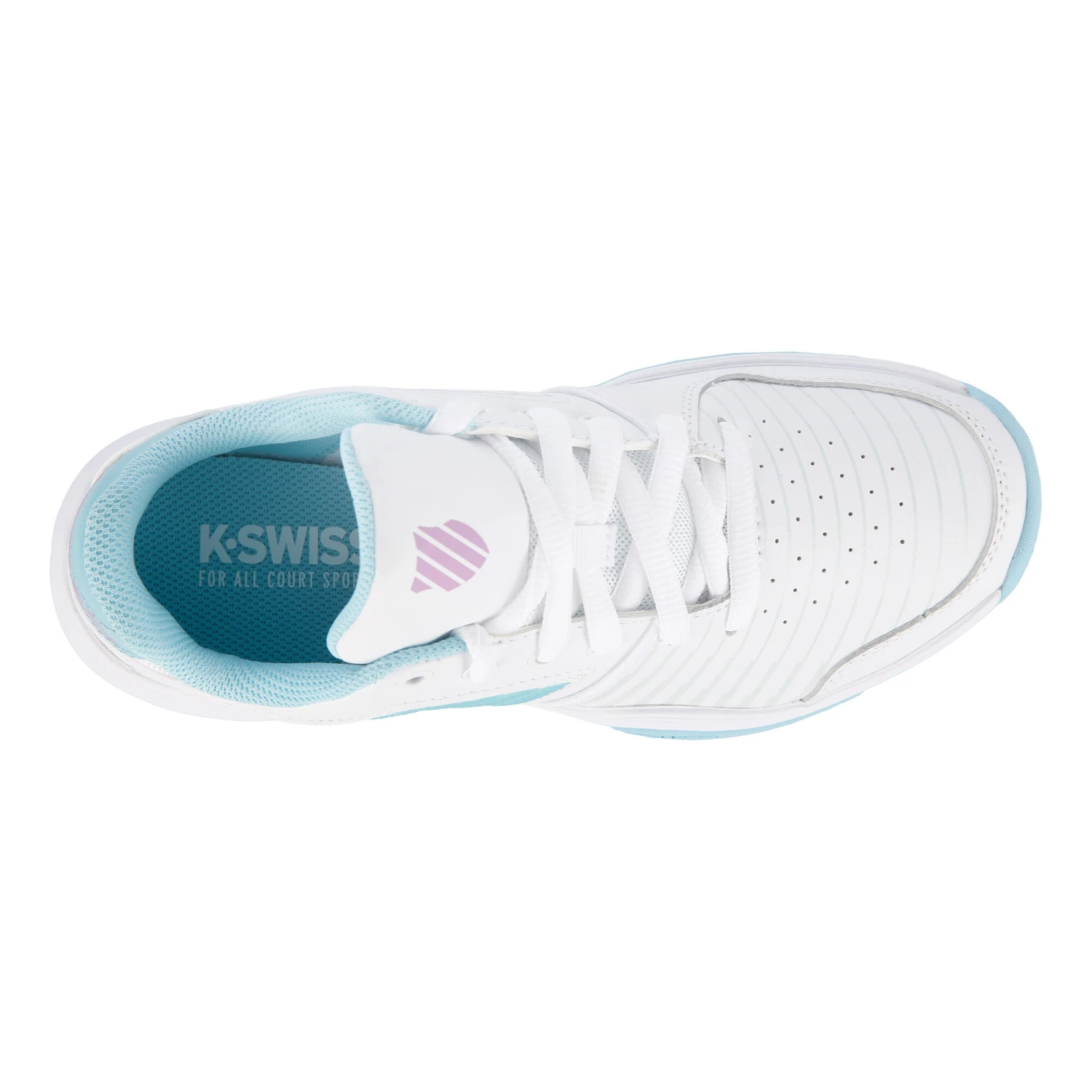 K-Swiss Court Express Clay Court Shoe Women - White, Light Blue - Image 3