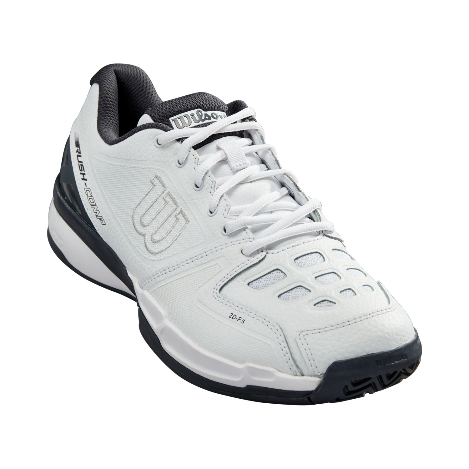 Wilson Rush Comp LTR All Court Shoe Men - White, Black - Image 2