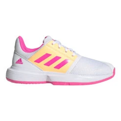 ADIDAS CourtJam Xj All Court Shoe Kids - White, Pink