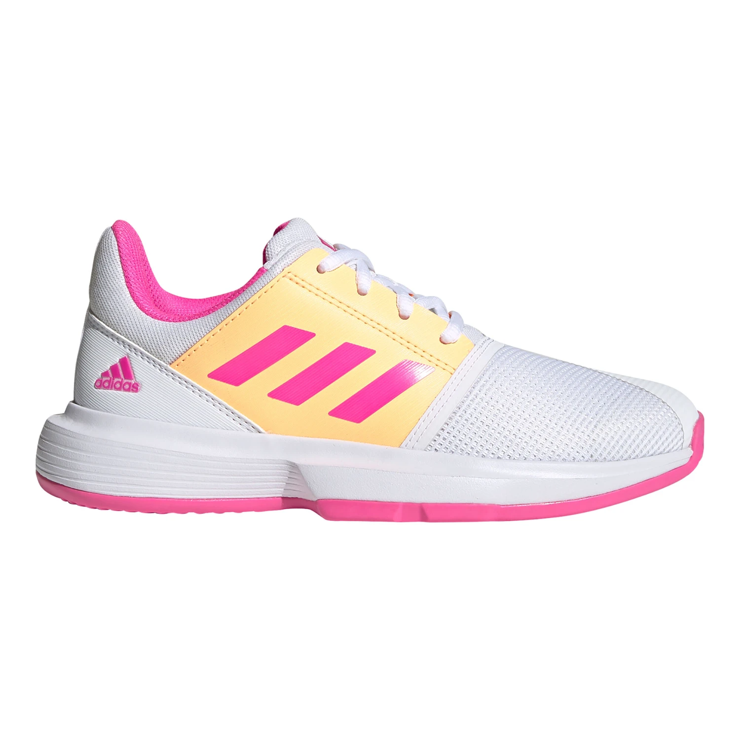 ADIDAS CourtJam Xj All Court Shoe Kids - White, Pink