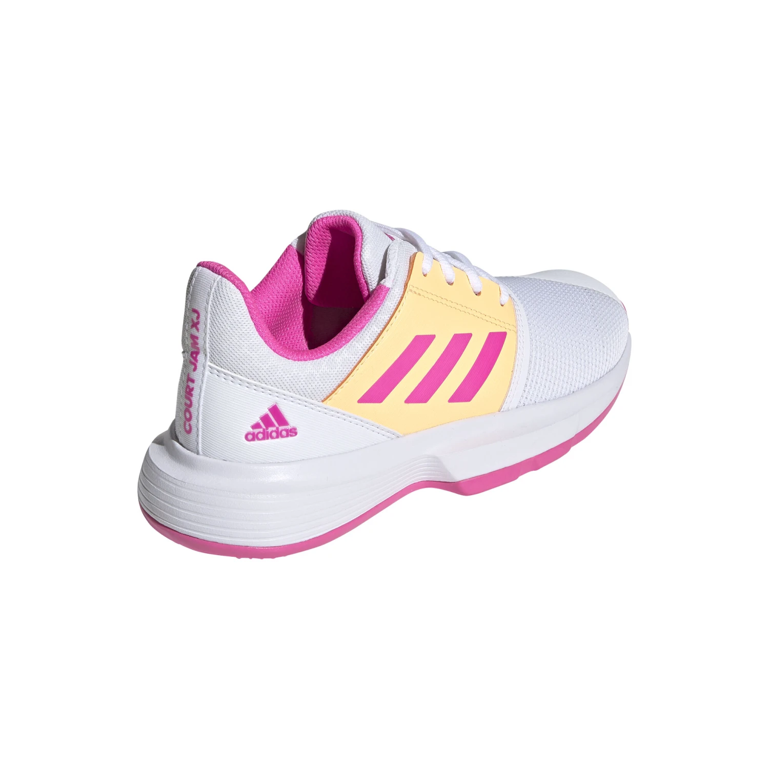 ADIDAS CourtJam Xj All Court Shoe Kids - White, Pink - Image 5