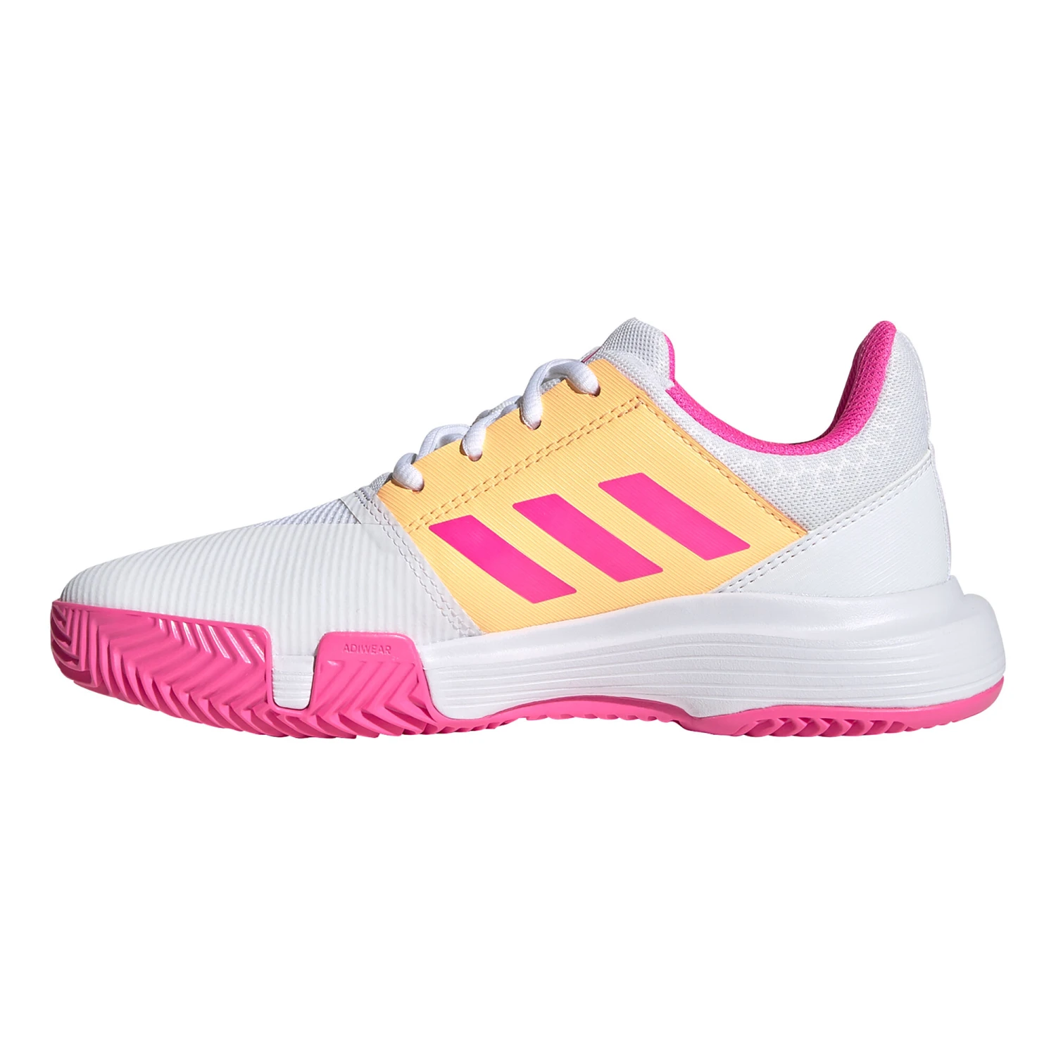 ADIDAS CourtJam Xj All Court Shoe Kids - White, Pink - Image 2