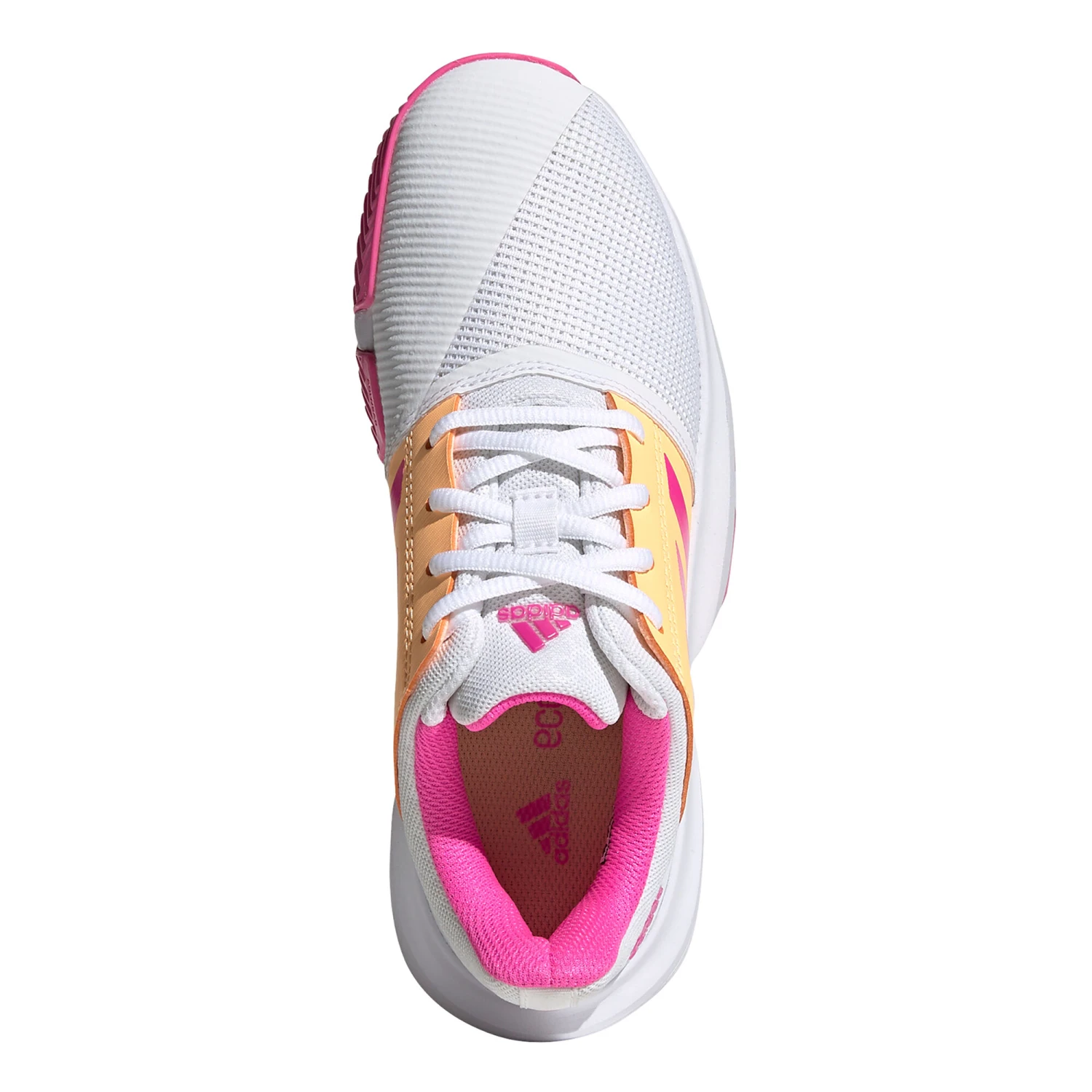 ADIDAS CourtJam Xj All Court Shoe Kids - White, Pink - Image 3