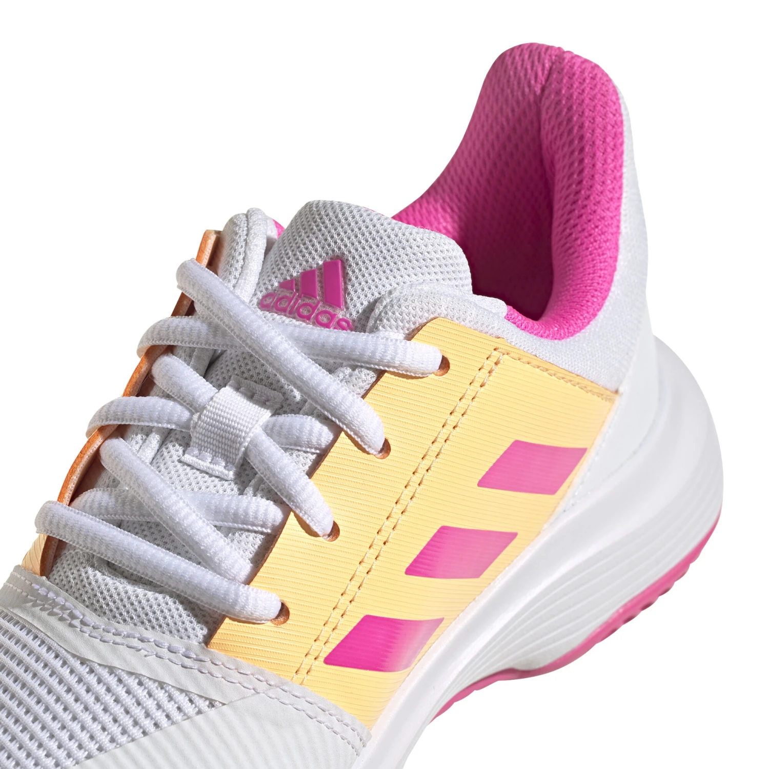 ADIDAS CourtJam Xj All Court Shoe Kids - White, Pink - Image 6