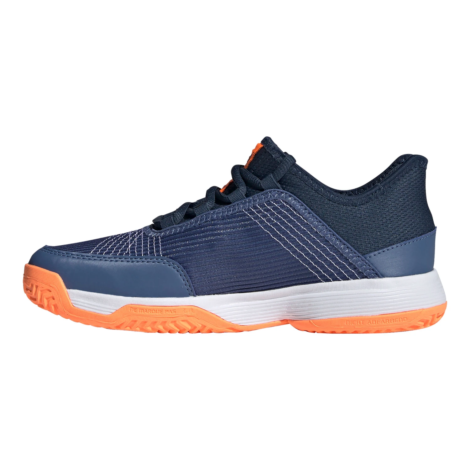 ADIDAS Adizero Club All Court Shoe Kids - Dark Blue, Orange - Image 2