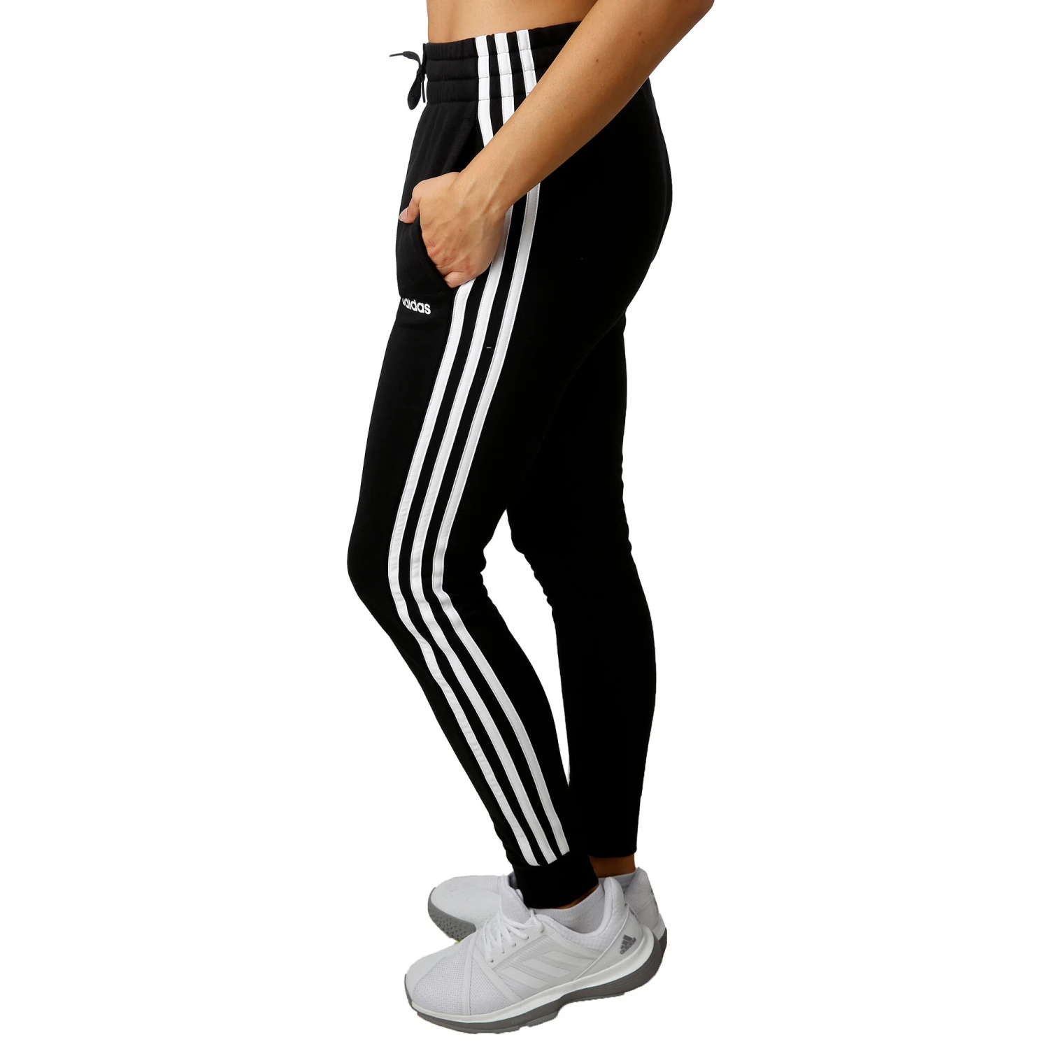 ADIDAS Essentials 3-Stripes Training Pants Women - Black, White - Image 3