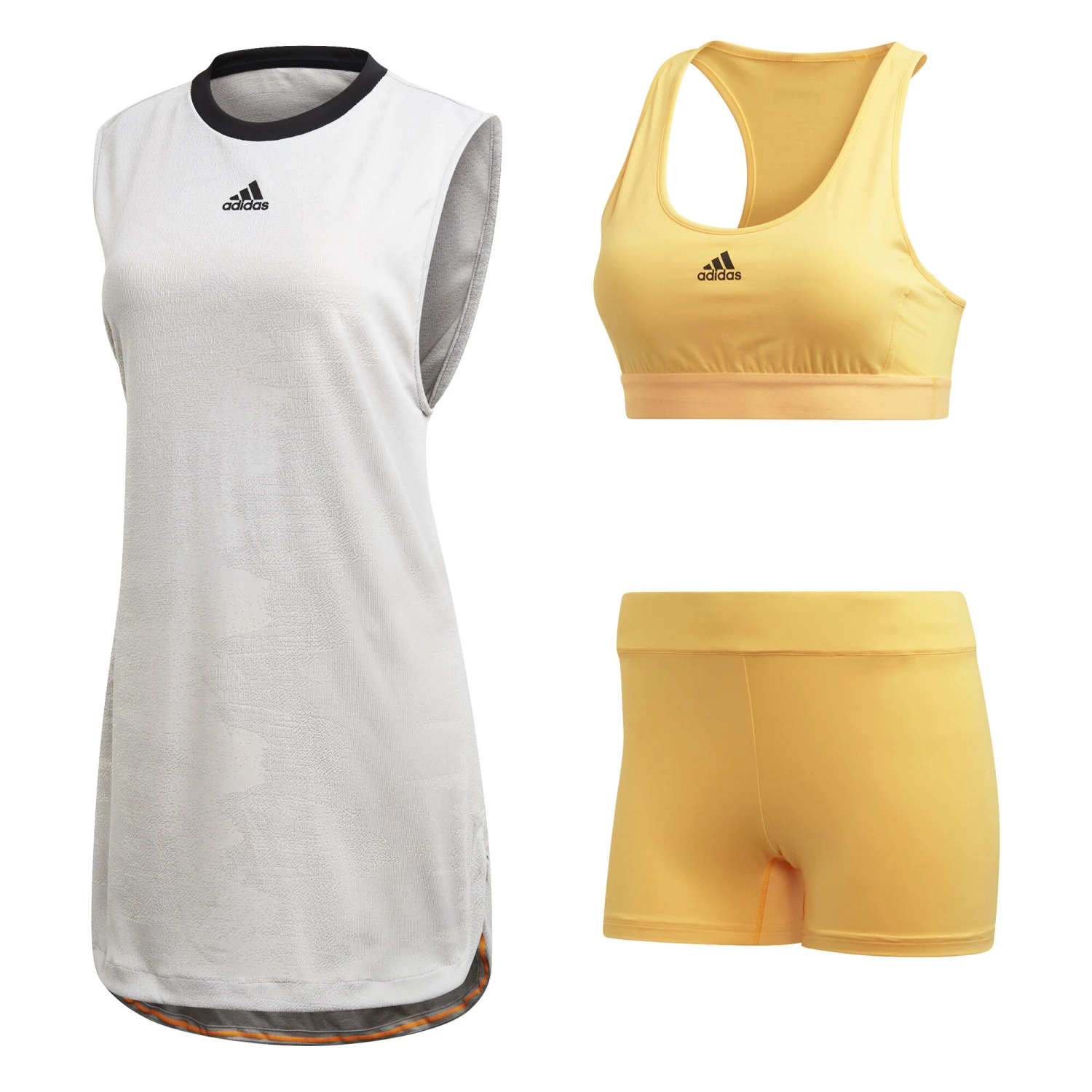 ADIDAS New York Dress Women - Lightgrey, Yellow