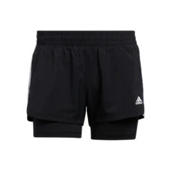 ADIDAS Pacer 3 Stripes 2in1 Shorts Women - Black, White