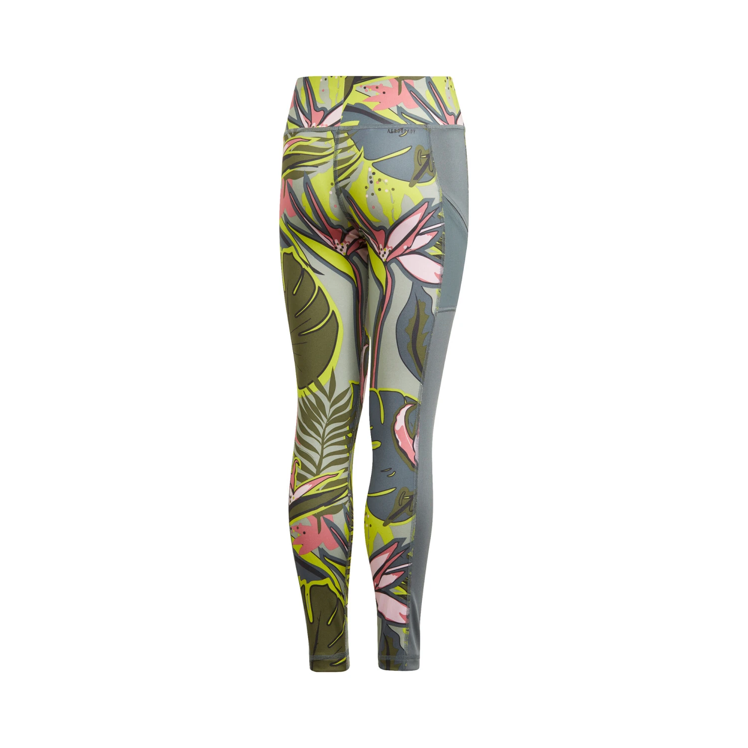 ADIDAS AeroReady All Over Print Tight Girls - Grey, Multicoloured - Image 2