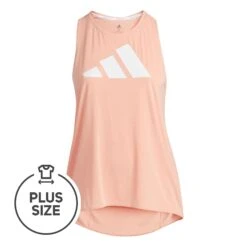 ADIDAS 3BAR Logo Plus Size Tank Top Women - Apricot