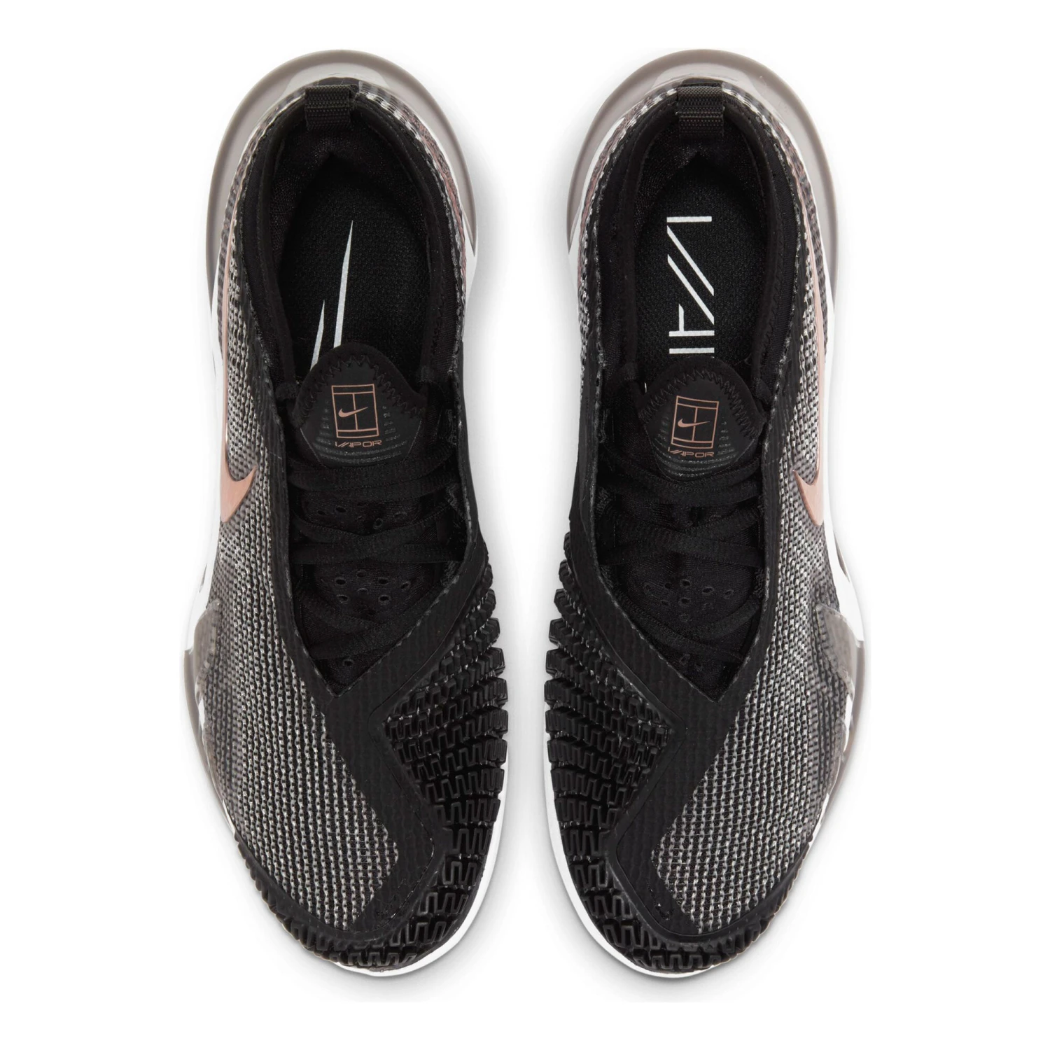 Nike React Vapor NXT All Court Shoe Women - Black, Gold - Image 4