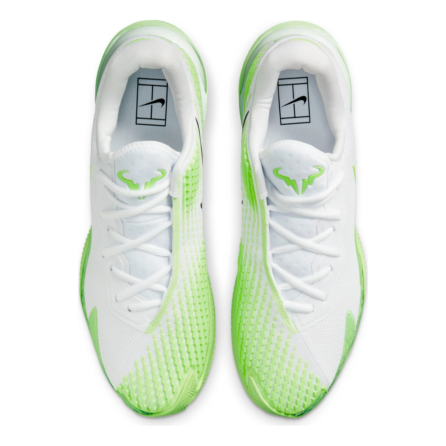 Nike Rafael Nadal Zoom Vapor Cage 4 Clay Court Shoe Men - White, Neon Green - Image 4