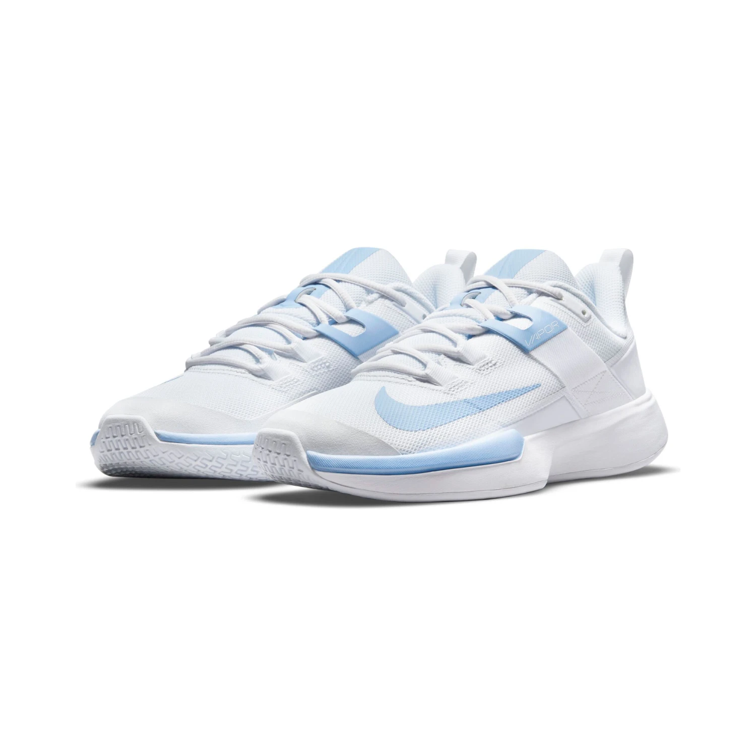 Nike Vapor Lite All Court Shoe Women - White, Light Blue - Image 3
