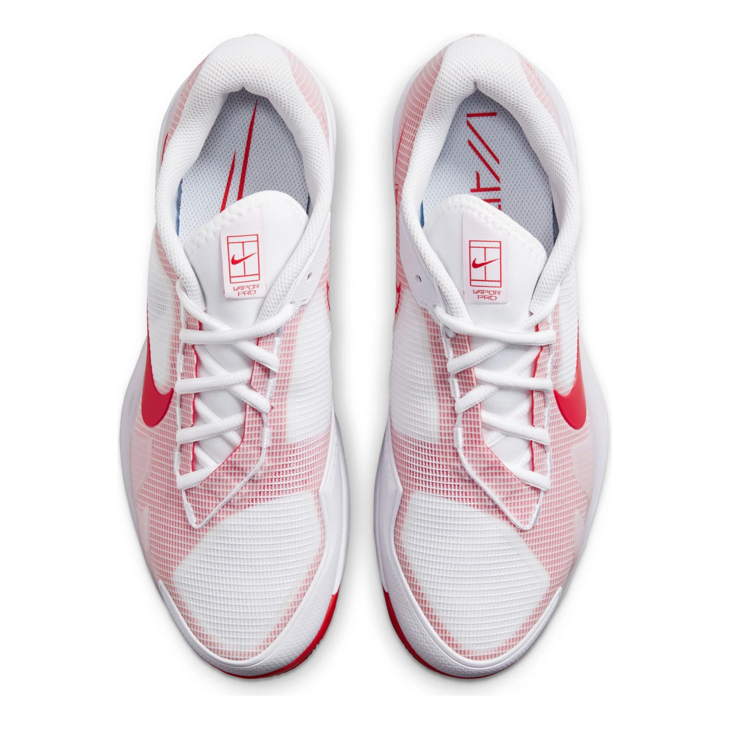 Nike Air Zoom Vapor Pro Clay Court Shoe Men - White, Red - Image 4