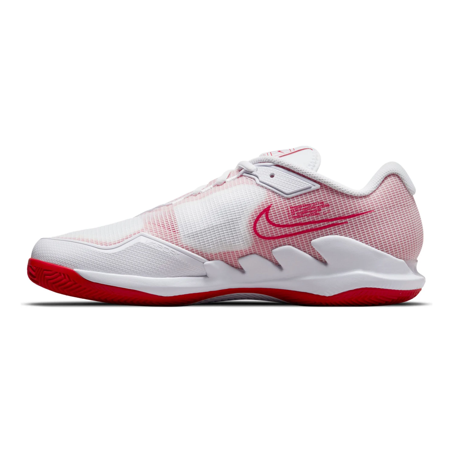 Nike Air Zoom Vapor Pro Clay Court Shoe Men - White, Red - Image 8