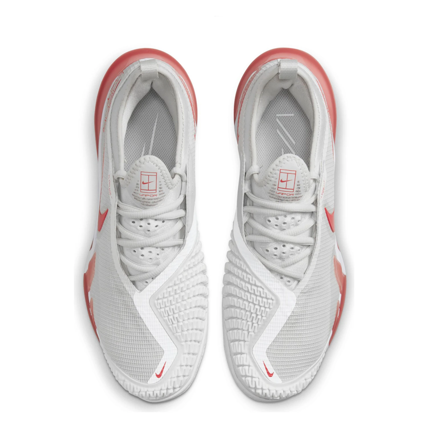 Nike Court React Vapor NXT All Court Shoe Women - White, Orange - Image 4