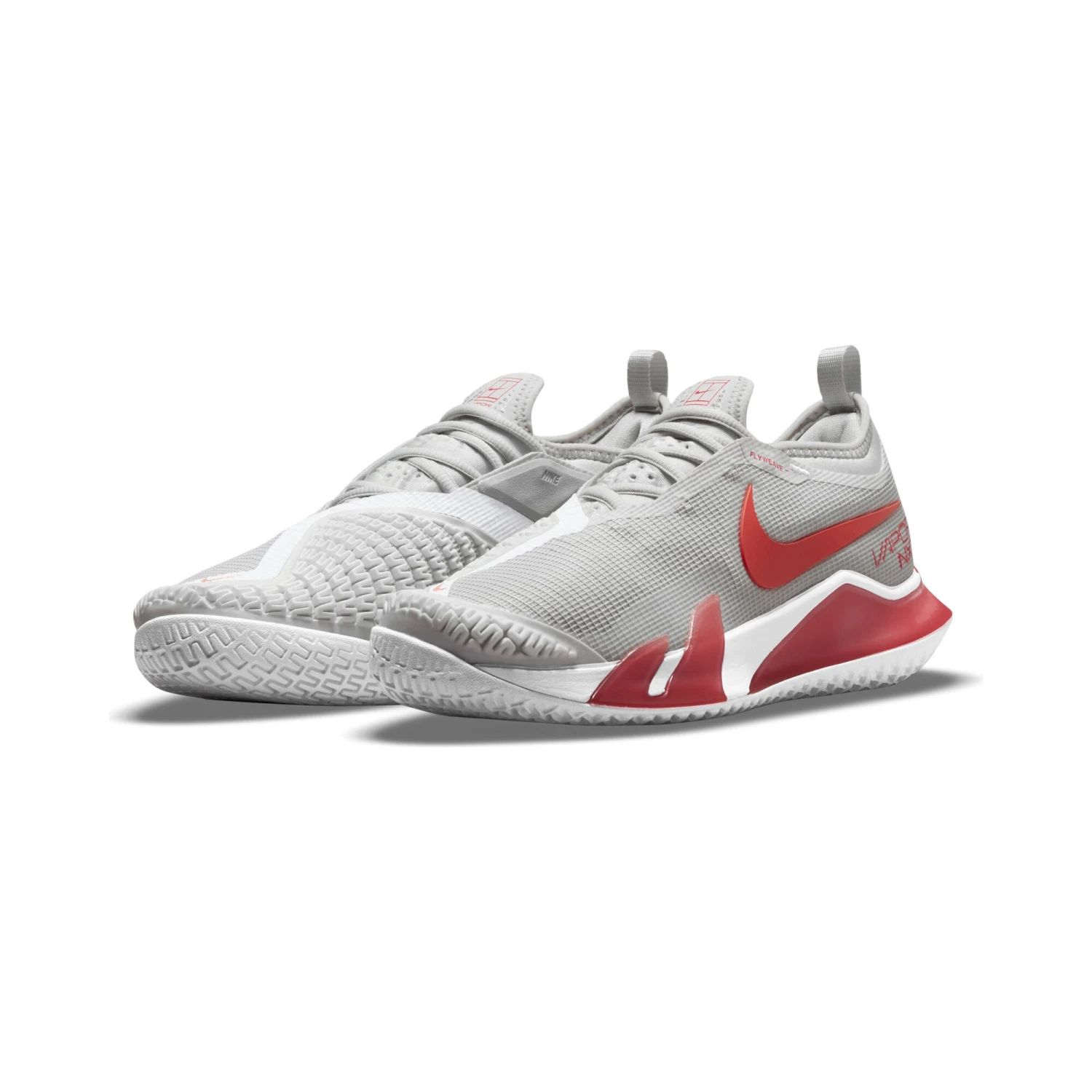 Nike Court React Vapor NXT All Court Shoe Women - White, Orange - Image 3