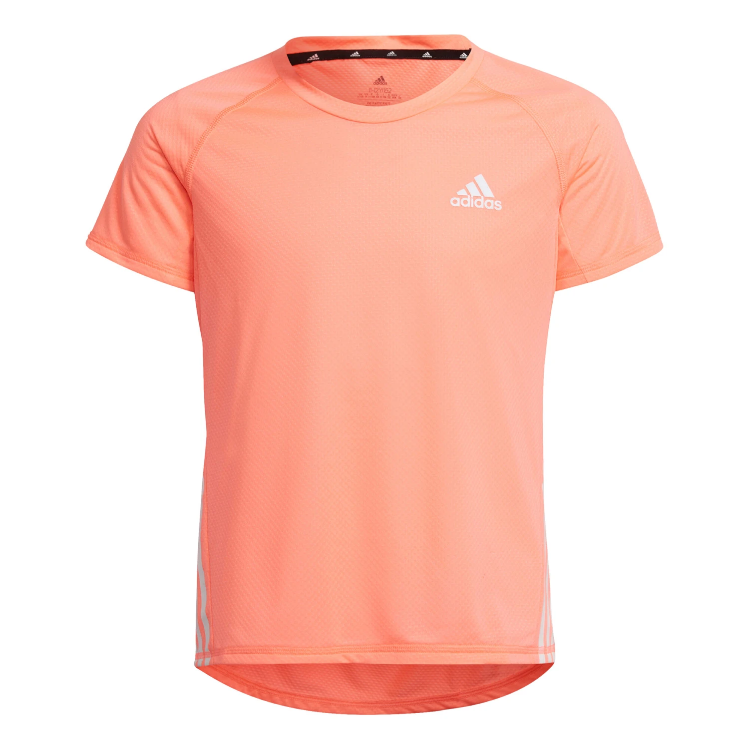 ADIDAS Aero Ready 3 Stripes T-Shirt Girls - Pink, White